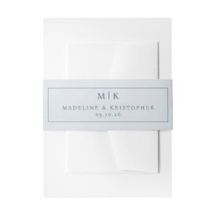 Bandeau De Faire-part Élégantes Initiales Minimalistes Grises