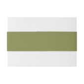 Bandeau De Faire-part Élégants initiales vert olive mariage (Dos exemple)