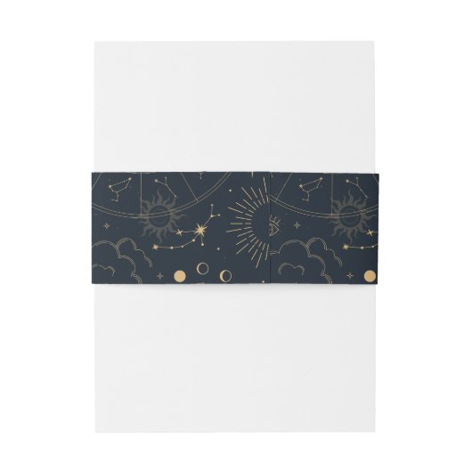 Bandeau De Faire-part Éléments mystiques célestes (Dos Example)