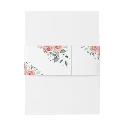 Bandeau De Faire-part Elizabeth Elegant Mariage rose (Dos Example)