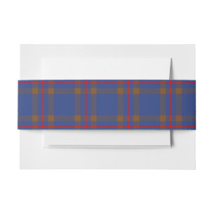 Bandeau De Faire-part Elliot Scottish Tartan Belly Band