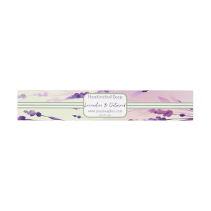 Bandeau De Faire-part Emballage de savon à l'aquarelle Sauge & Lavande