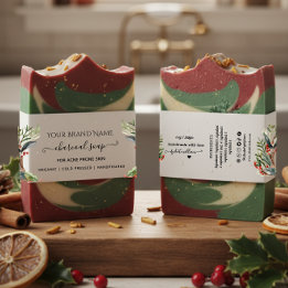 Bandeau De Faire-part Emballage de savon de Noël
