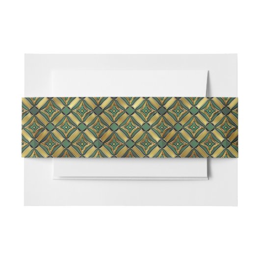 Bandeau De Faire-part Emerald & Gold Art Déco (Devant Example)
