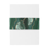 Bandeau De Faire-part Emerald Green Agate Faire-part de mariage bleu mar (Dos Example)