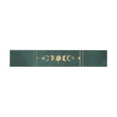 Bandeau De Faire-part Emerald Green & Faux Gold Tarot Mariage céleste (Plat)