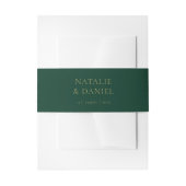 Bandeau De Faire-part Emerald Green & Gold Chic Mariage tendance (Devant example)