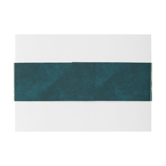 Bandeau De Faire-part Emerald Green Gold Elegant Butterfly Quinceañera (Dos exemple)