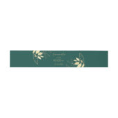 Bandeau De Faire-part Emerald Green & Gold Modern Foliing Mariage (Plat)