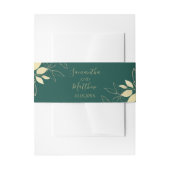 Bandeau De Faire-part Emerald Green & Gold Modern Foliing Mariage (Devant example)