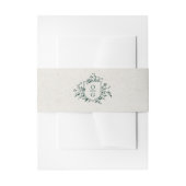 Bandeau De Faire-part Emerald Green initiales faire-part de mariage Bell (Devant example)