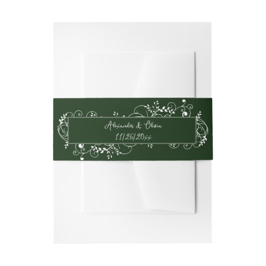 Bandeau De Faire-part Emerald Green Mariage (Devant example)