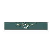 Bandeau De Faire-part Emerald Green Mariage Belly Band (Plat)