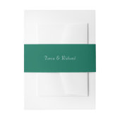 Bandeau De Faire-part Emerald Green Simple Stylisé Nom Mariage (Devant example)