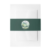 Bandeau De Faire-part Emerald Greenery Mountain Pine Rustic Mariage (Devant example)