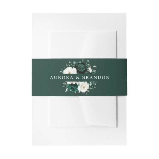 Bandeau De Faire-part Emerald Verdure Eucalyptus Blanc Mariage I (Devant example)