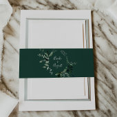 Bandeau De Faire-part Émeraude | Mariage vert