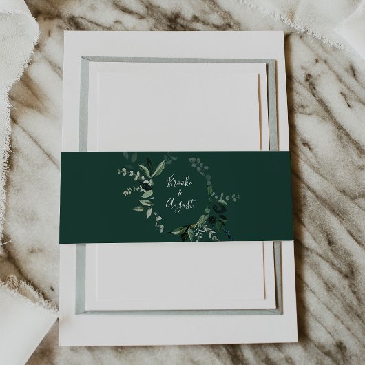 Bandeau De Faire-part Émeraude | Mariage vert