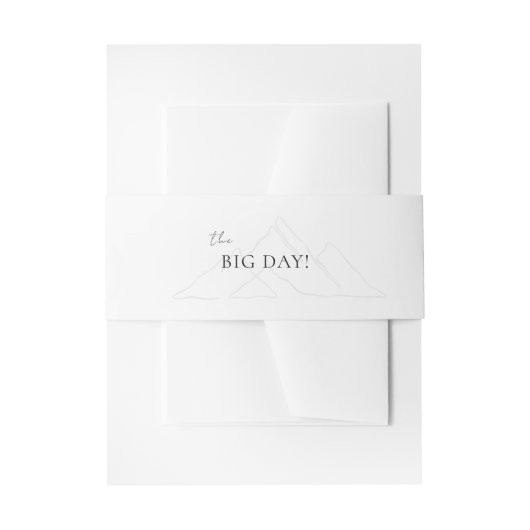 Bandeau De Faire-part EMMA Mountain Minimalist Invitation Belly Band (Devant example)