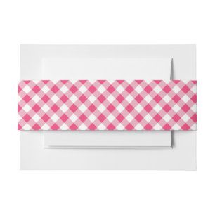 Bandeau De Faire-part en vichy blanc rouge