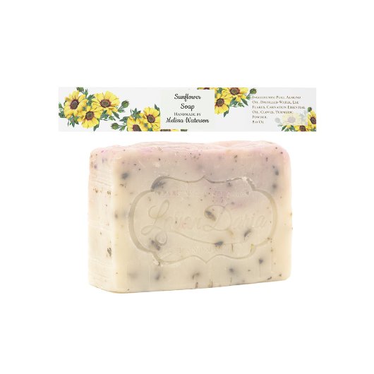 Bandeau De Faire-part Enveloppe de bande de savon maison de tournesol | 