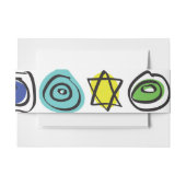 Bandeau De Faire-part Enveloppe de bande de ventre de bat mitzvah de (Devant Example)