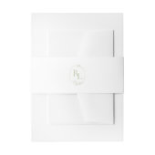 Bandeau De Faire-part Enveloppe Mariage Monogramme Chic Green Floral Fra (Devant example)