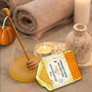 Bandeau De Faire-part Étiquette de savon artisanal au miel moderne et Ci