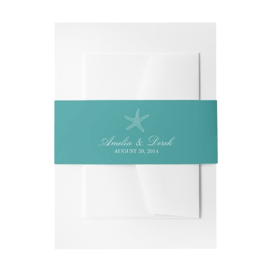 Bandeau De Faire-part Étoile de mer turquoise (Devant example)