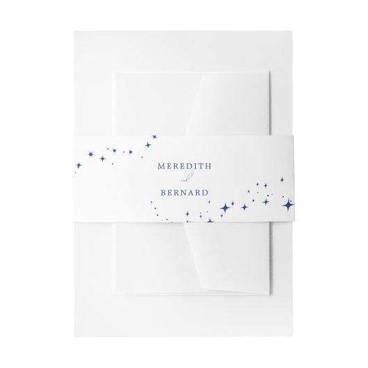 Bandeau De Faire-part Étoiles de Mariage Élégant Céleste (Devant example)