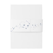 Bandeau De Faire-part Étoiles de Mariage Élégant Céleste (Dos Example)