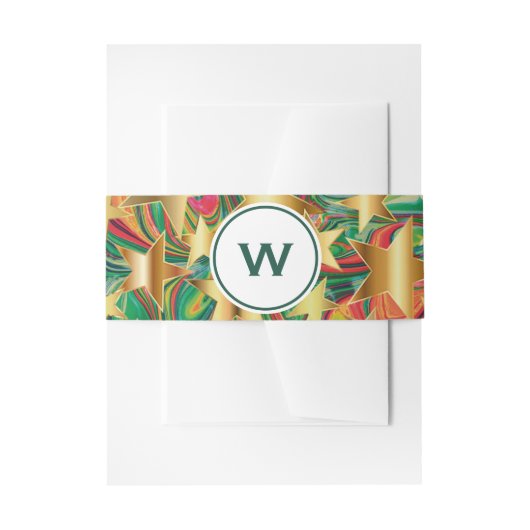 Bandeau De Faire-part ÉTOILES DE NOËL Papeterie personnalisée (Devant example)