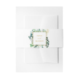 Bandeau De Faire-part Eucalyptus botanique verdure feuilles mariage