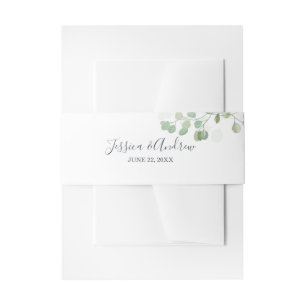 Bandeau De Faire-part Eucalyptus Foliage rustique Mariage personnalisé