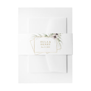 Bandeau De Faire-part Eucalyptus Gold Faire-part de mariage géométrique 