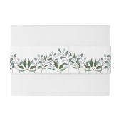 Bandeau De Faire-part Eucalyptus Green Anniversaire Floral Date (Dos exemple)