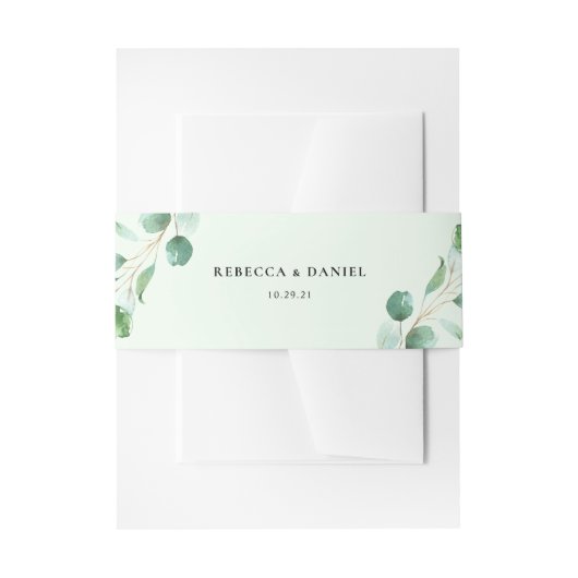 Bandeau De Faire-part Eucalyptus Green Mariage personnalisé (Devant example)
