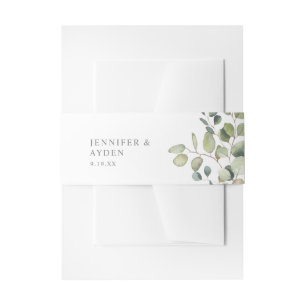 Bandeau De Faire-part Eucalyptus rustique Duo vert 4