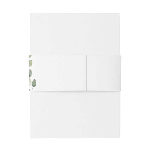 Bandeau De Faire-part Eucalyptus rustique Duo vert 4 (Dos Example)