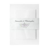 Bandeau De Faire-part Eucalyptus rustique & Mariage d'aquarelle Lavender (Devant example)