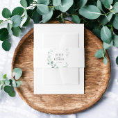 Bandeau De Faire-part Eucalyptus rustique Script été