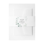 Bandeau De Faire-part Eucalyptus rustique Script été (Devant example)