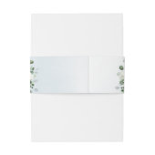 Bandeau De Faire-part Eucalyptus Verdure blanc floral rustique mariage (Dos Example)