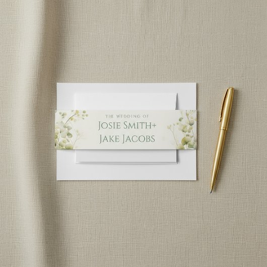 Bandeau De Faire-part Eucalyptus Verdure Élégant mariage botanique