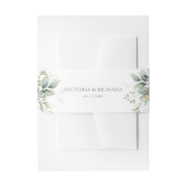 Bandeau De Faire-part Eucalyptus Verdure Or Feuilles mariage élégant (Devant example)