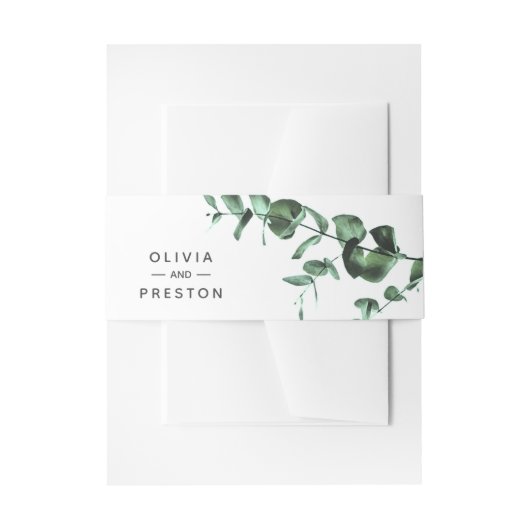 Bandeau De Faire-part Eucalyptus Vert Aquarelle (Devant example)