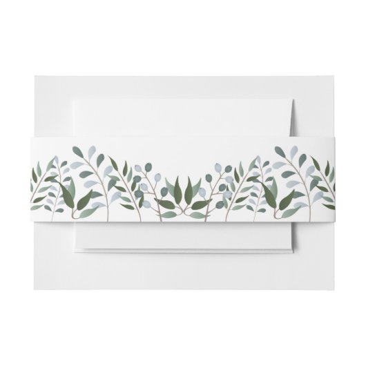 Bandeau De Faire-part Eucalyptus Vert Floral (Devant Example)