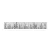 Bandeau De Faire-part Evergreens dans le brouillard forestier Monogramme (Plat)