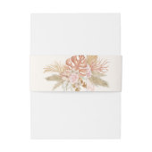 Bandeau De Faire-part Exotique moderne Boho Mariage tropical (Dos Example)