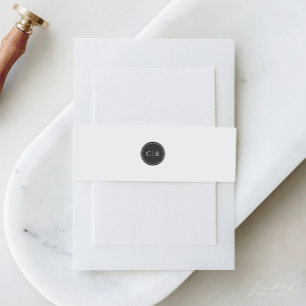 Bandeau De Faire-part Faire-part de mariage à monogramme minimaliste ave